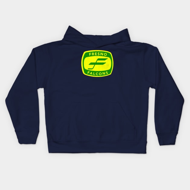 Defunct Fresno Falcons Hockey 1972 Kids Hoodie by LocalZonly